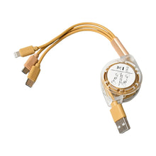 Retractable 3-in-1 Charger Cable for Phones & Android (1 Pc, Multi-USB)
