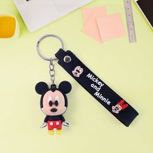 Cute Cartoon Silicone 3D Key Chain with Metal Hook & Strap (Pack of 1 / Mix Design)