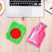 Watermelon Small Hot Water Bag with Cover – Pain Relief Warmer