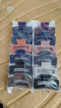 Matte Finish Rectangle Hair Claw Clip for Women and Girls – Assorted Color Pack – 12 Pc