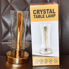 Crystal Table Lamp Sparkle Design Golden Base LED Decorative Bedside Lamp