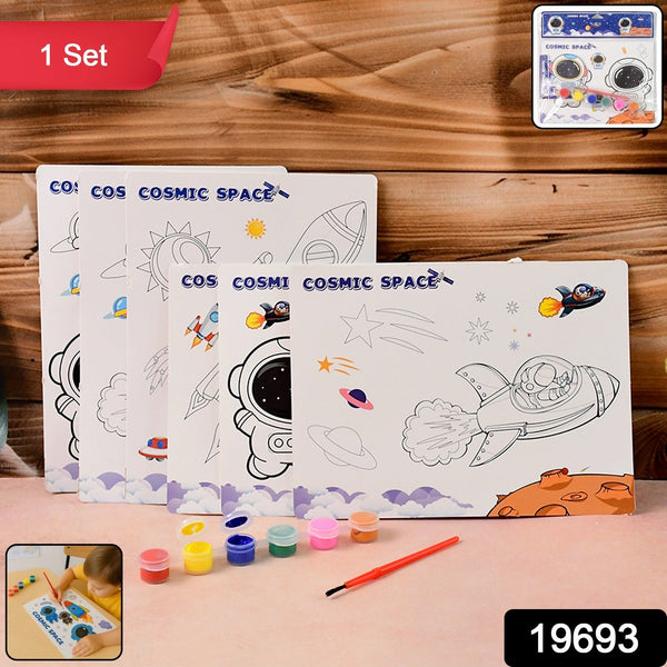Cosmic Space Theme Kids Painting and Coloring Kit
