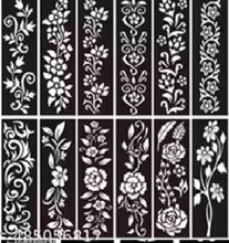 Unique Stuffs Trendy Beautiful Stencils| Heena Mehandi Mehendi Tattoo Stencil Stensils Sticker| Set of 14 piece| Heena Art Temporary Tatto for Kids, Girls & Women; Free Huge collection of learning printables along with this purchase...