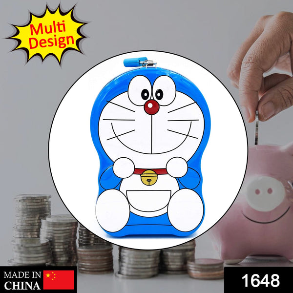 2 Nos Cartoon Character Metal Piggy Bank Coin Box Money Box