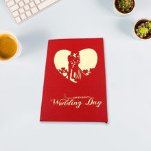 Unique 3D -Up Wishing Card (Wedding): 1 Pc