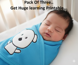 New Born Baby Blankets Combo Pack of 3Pc for 0-6 Months Baby Boys And Baby Girls . With Huge Kids activity Printables...