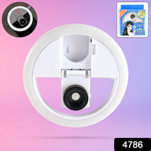 Combo..Universal Clip-On Selfie Camera Lens (1 Set) +Selfie Flash Ring Light with 3 Level of Brightness (1 Pc)