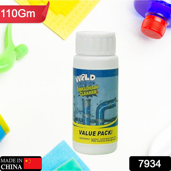 2 Nos Powerful Sink And Drain Cleaner Portable Powder Cleaning Tool Super Clog Remover Chemical Powder Agent For Kitchen Toilet Pipe Dredging (2*110 Gm)